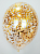 Прозрачный шар с золотым конфетти 1436см